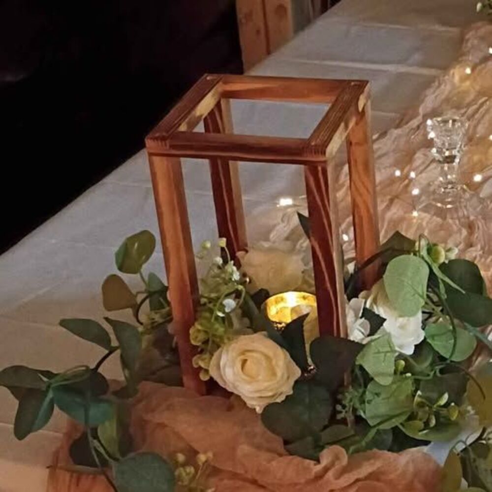 Wedding wooden centerpieces No flowers or candles